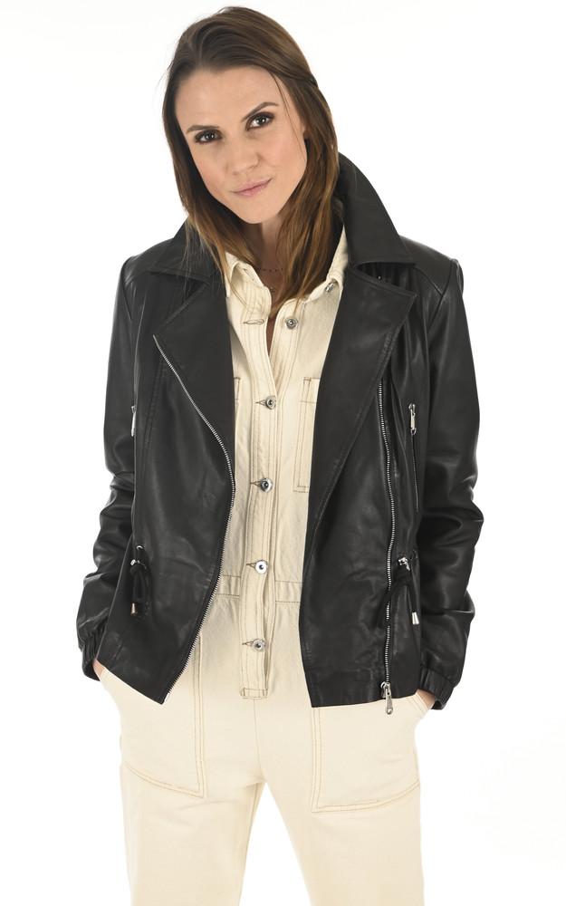 la canadienne Blouson ajustable cuir agneau