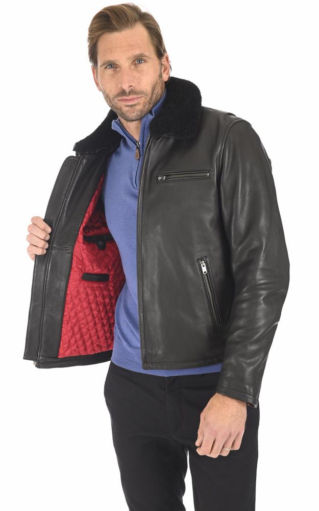 La Canadienne Blouson Asphalt Fur Noir