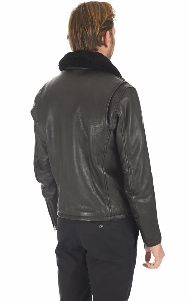 La Canadienne Blouson Asphalt Fur Noir