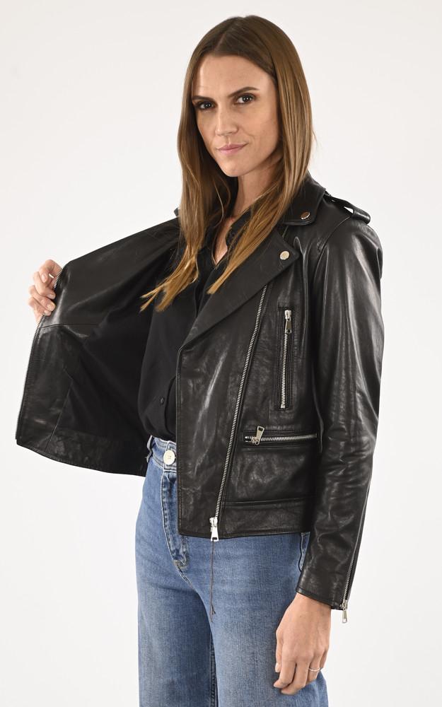 La Canadienne Blouson Biker Cuir Noir