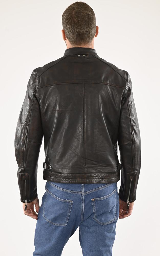 La Canadienne Blouson Biker Seney Agneau Noir
