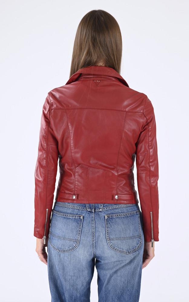 La Canadienne Blouson Bojana Agneau Rouge
