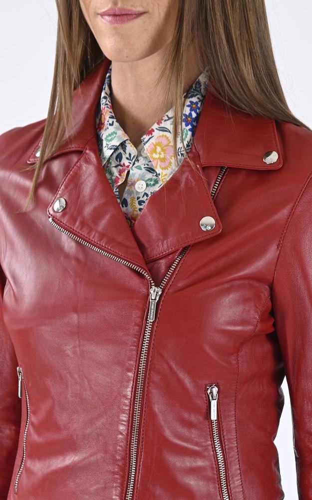 La Canadienne Blouson Bojana Agneau Rouge