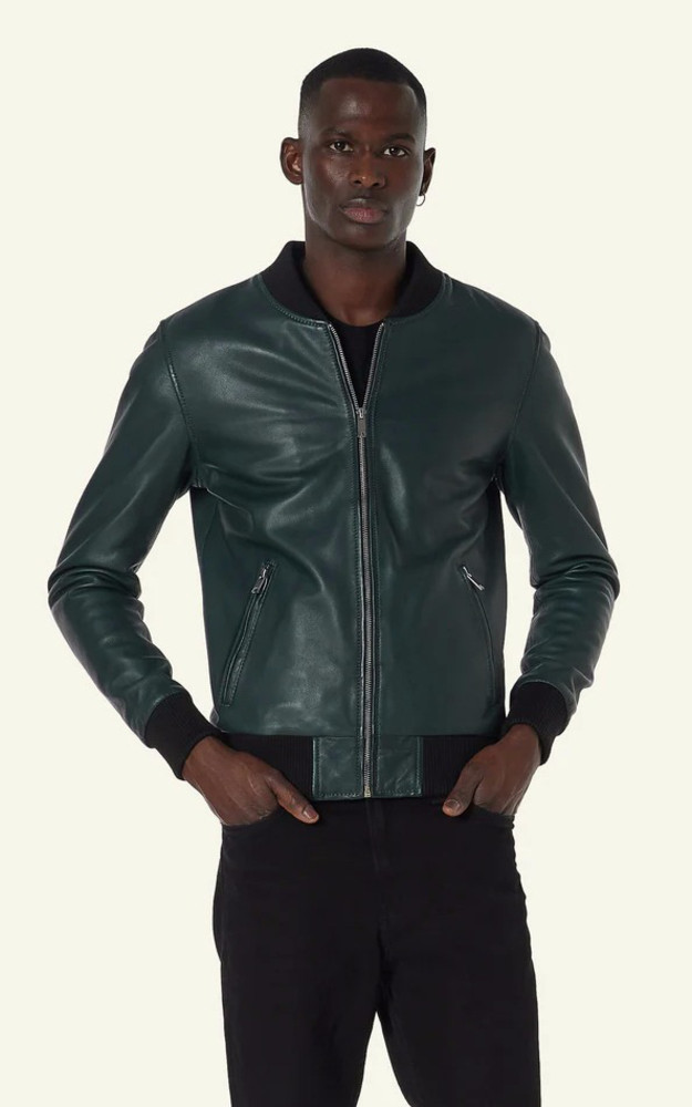La Canadienne Blouson Bonbon Vert Bouteille