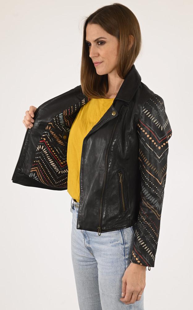 La Canadienne Blouson Brodé Agneau Printili Noir