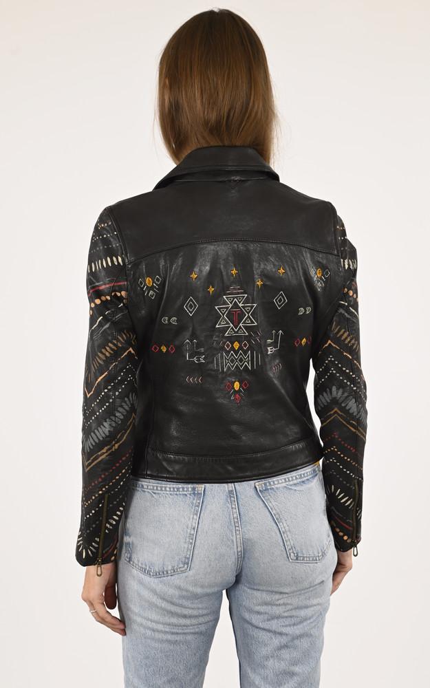 La Canadienne Blouson Brodé Agneau Printili Noir