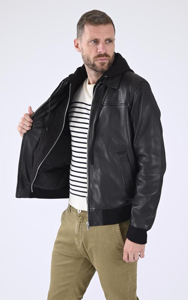 La Canadienne Blouson Capuche Amos Hood Noir