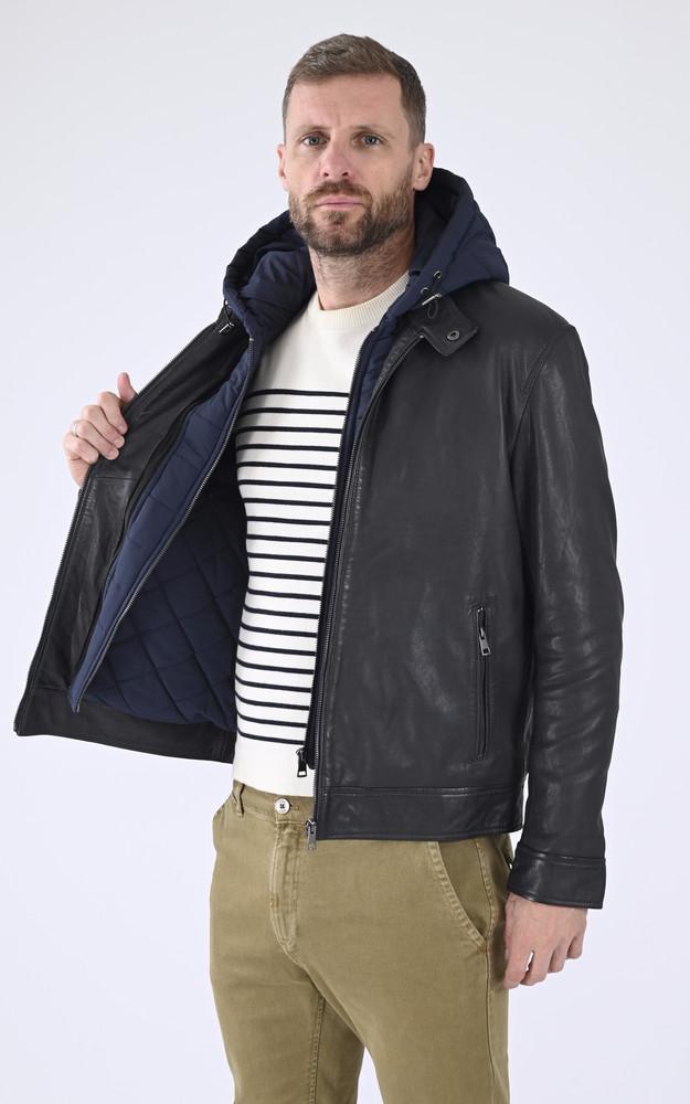 La Canadienne Blouson Capuche Edward Hood Bleu