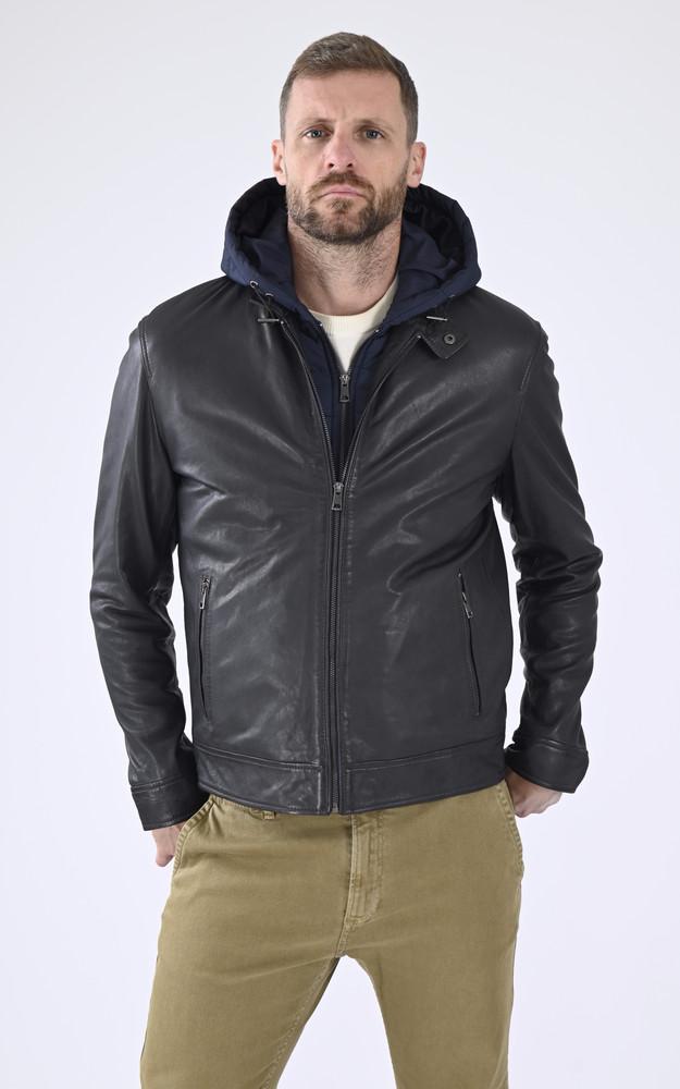la canadienne Blouson capuche Edward hood bleu