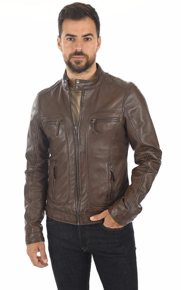 La Canadienne Blouson Casey Cuir Marron