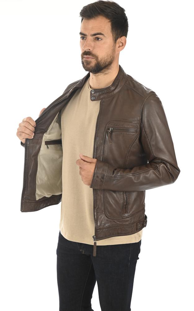 La Canadienne Blouson Casey Cuir Marron