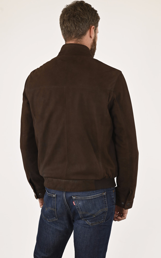 La Canadienne Blouson Chaud Agneau Nubuck Marron
