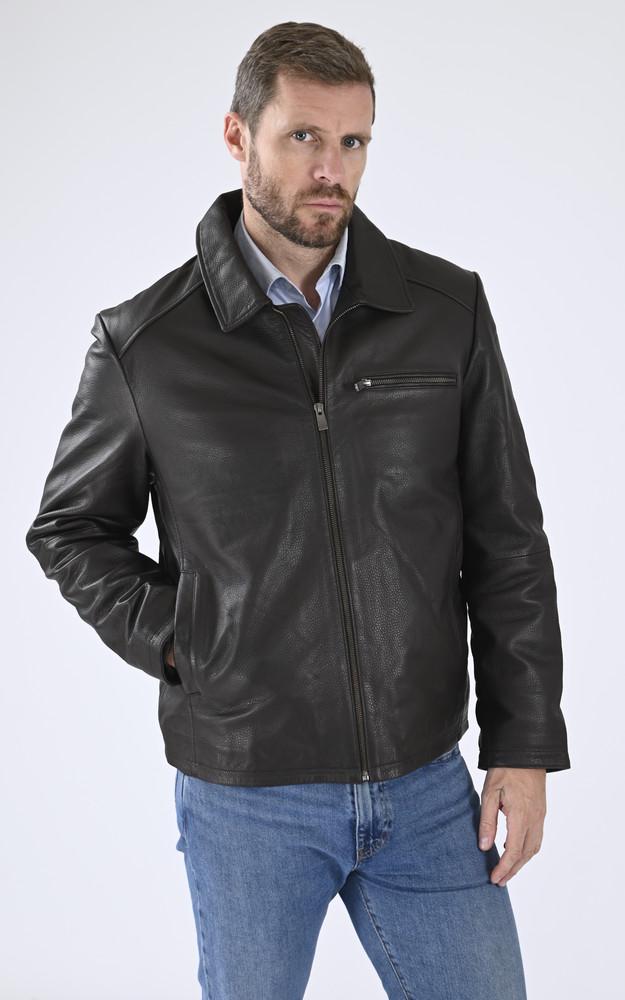 La Canadienne Blouson Chaud Cuir Marron