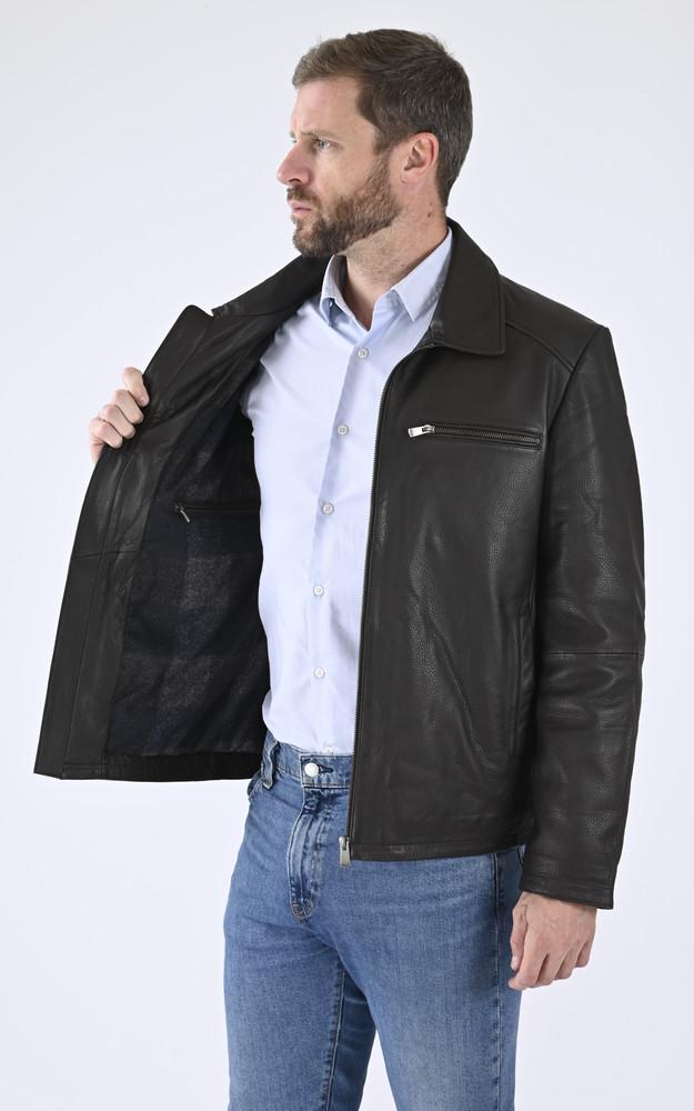 La Canadienne Blouson Chaud Cuir Marron