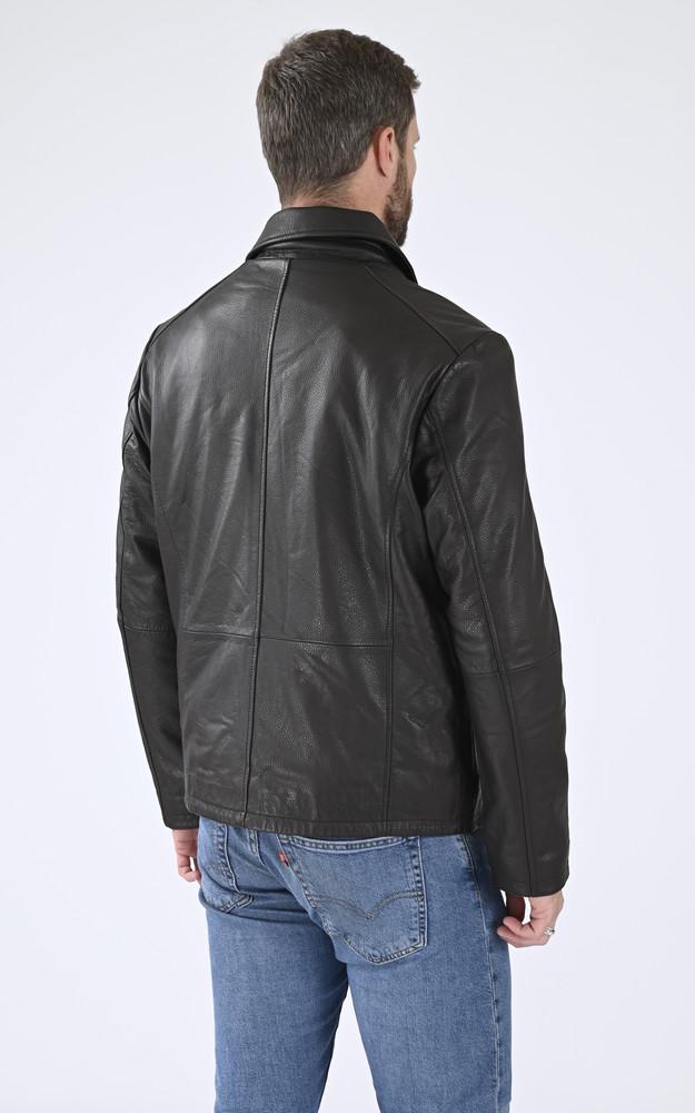 La Canadienne Blouson Chaud Cuir Marron