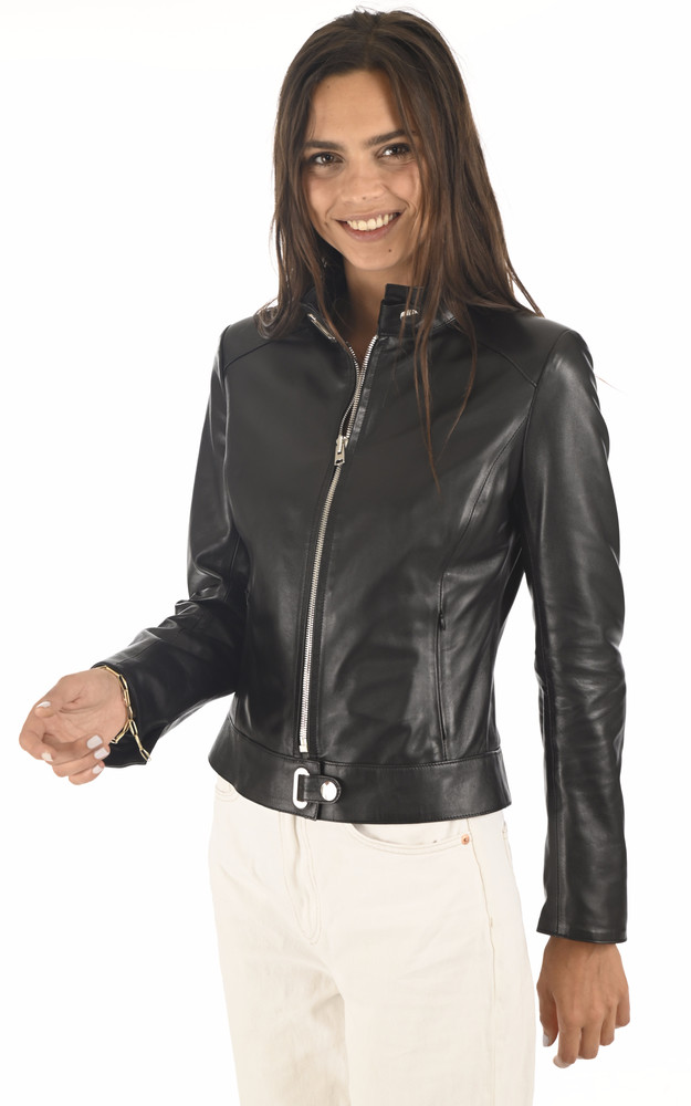 La Canadienne Blouson Chic Agneau Noir
