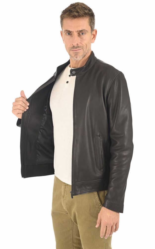 La Canadienne Blouson Chic Agneau Noir
