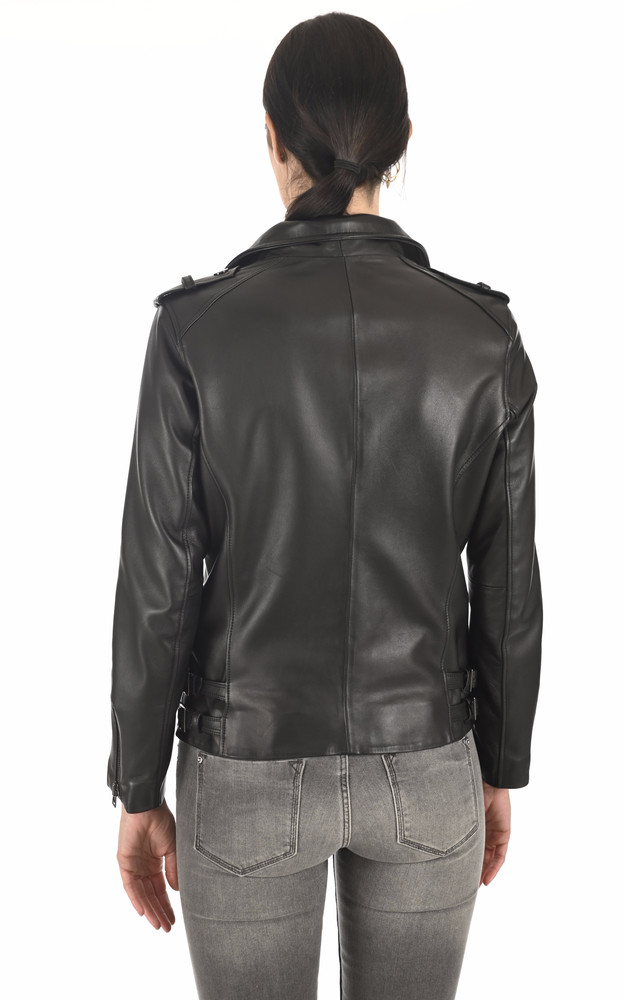 La Canadienne Blouson Chic Agneau Noir