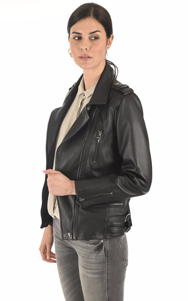 La Canadienne Blouson Chic Agneau Noir