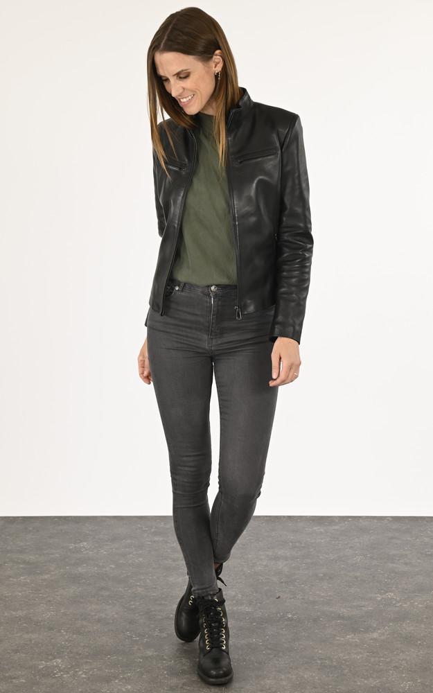 La Canadienne Blouson Chic Agneau Noir