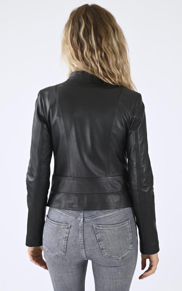 La Canadienne Blouson Chic Cintré Agneau Noir