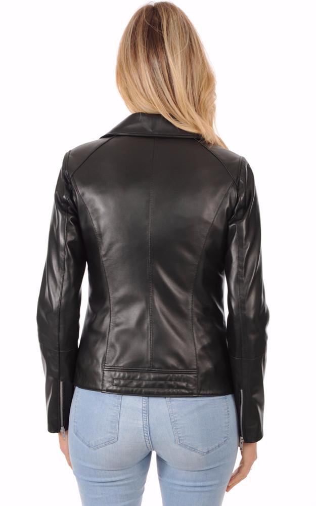 La Canadienne Blouson Cintré Cuir Femme Noir