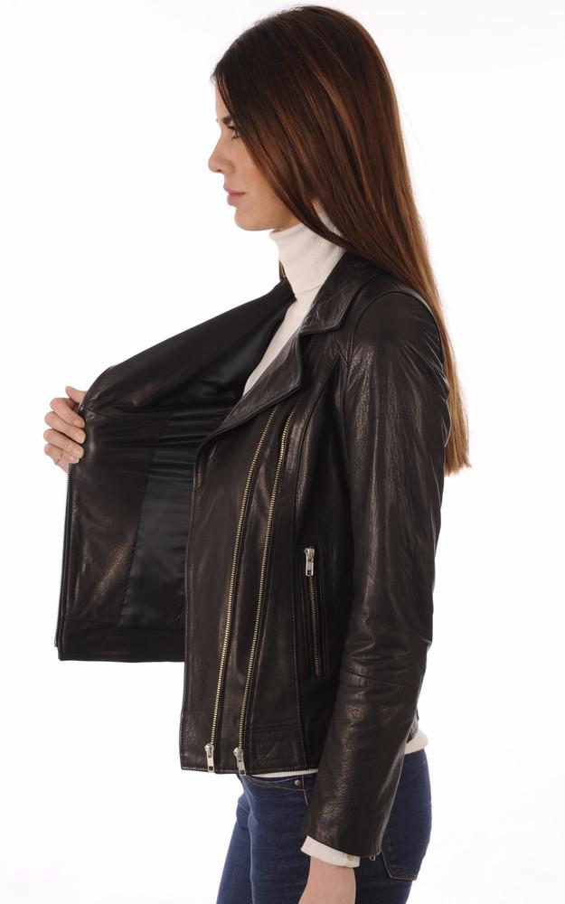 La Canadienne Blouson Cintré Cuir Femme Noir