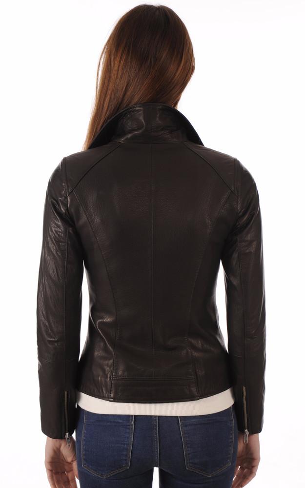 La Canadienne Blouson Cintré Cuir Femme Noir