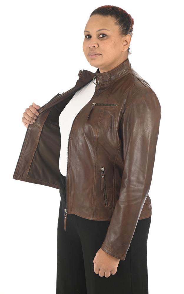 La Canadienne Blouson Confort Cuir Marron
