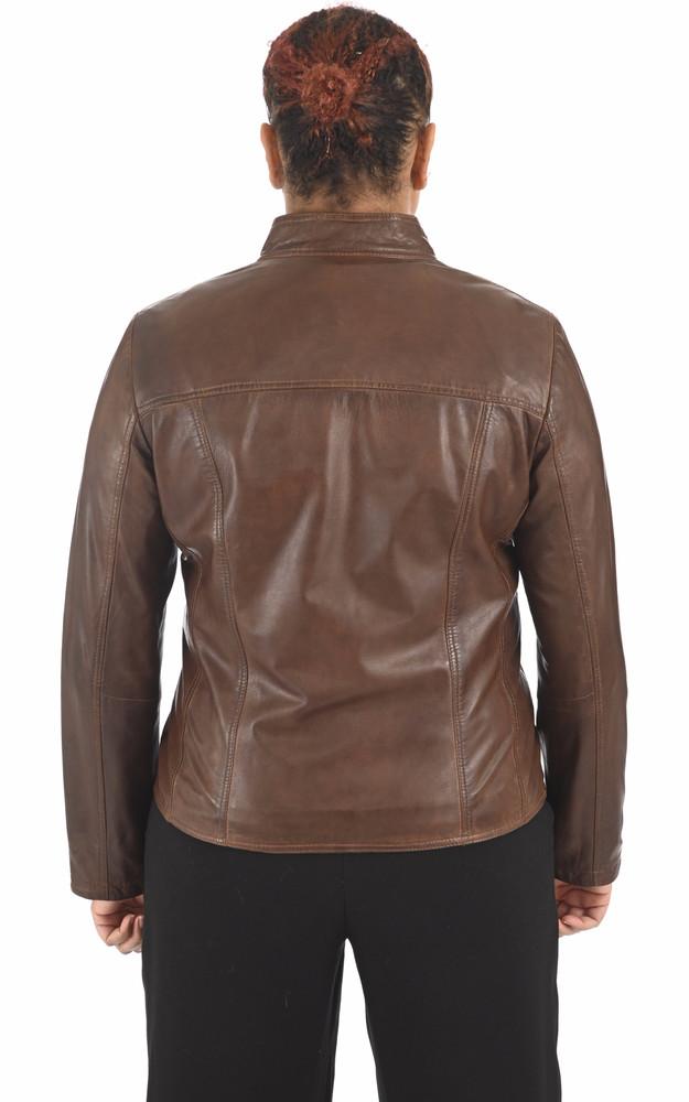 La Canadienne Blouson Confort Cuir Marron