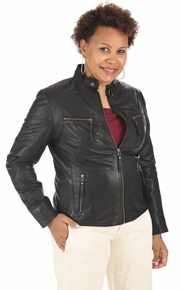 la canadienne Blouson confort cuir noir