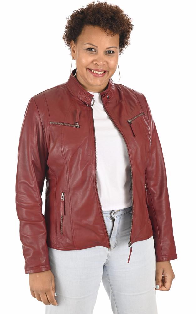 La Canadienne Blouson Confort Cuir Rouge
