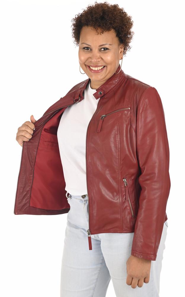 La Canadienne Blouson Confort Cuir Rouge