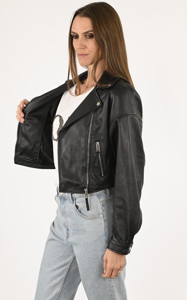 La Canadienne Blouson Court Agneau Noir