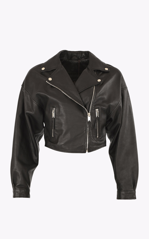 La Canadienne Blouson Court Agneau Noir