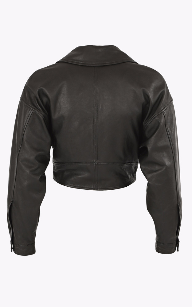 La Canadienne Blouson Court Agneau Noir