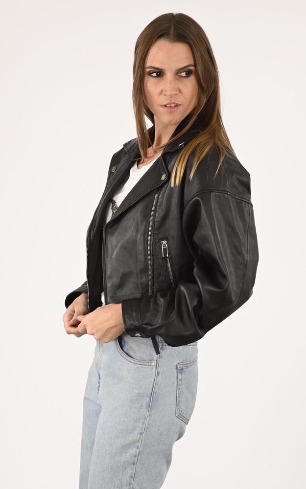 la canadienne Blouson court agneau noir