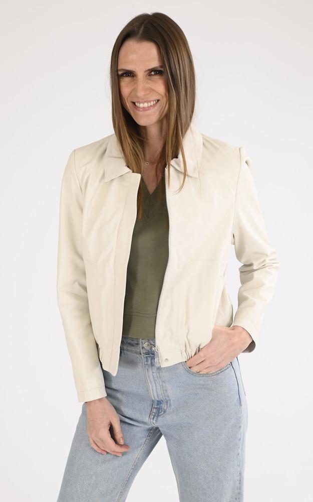 la canadienne Blouson court Odessa blanc cassé