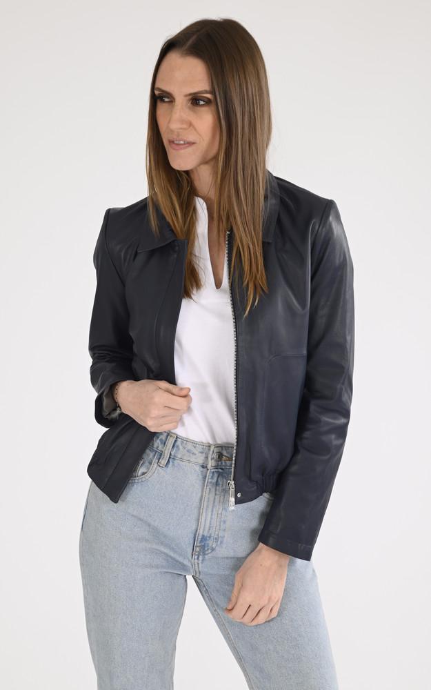 La Canadienne Blouson Court Odessa Bleu Marine