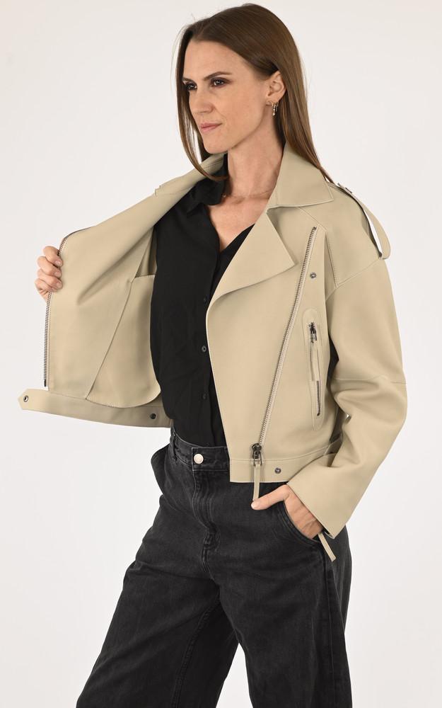 La Canadienne Blouson Couture Agneau Beige