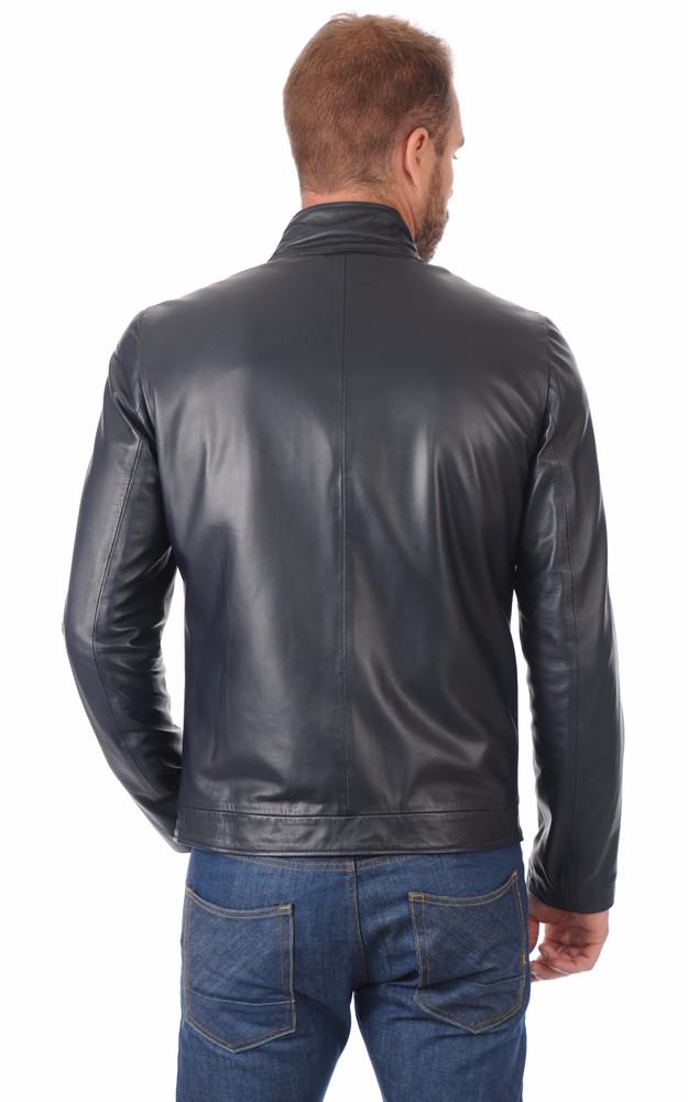 La Canadienne Blouson Cuir Agneau Bleu