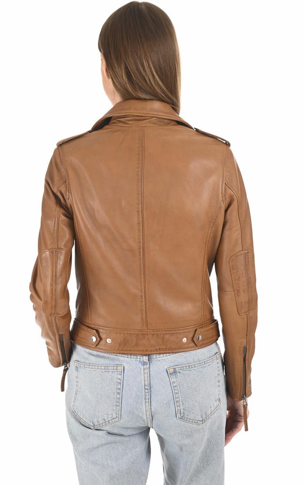 La Canadienne Blouson Cuir Agneau Cognac