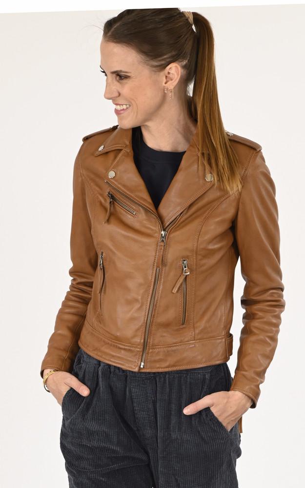 la canadienne Blouson cuir agneau cognac