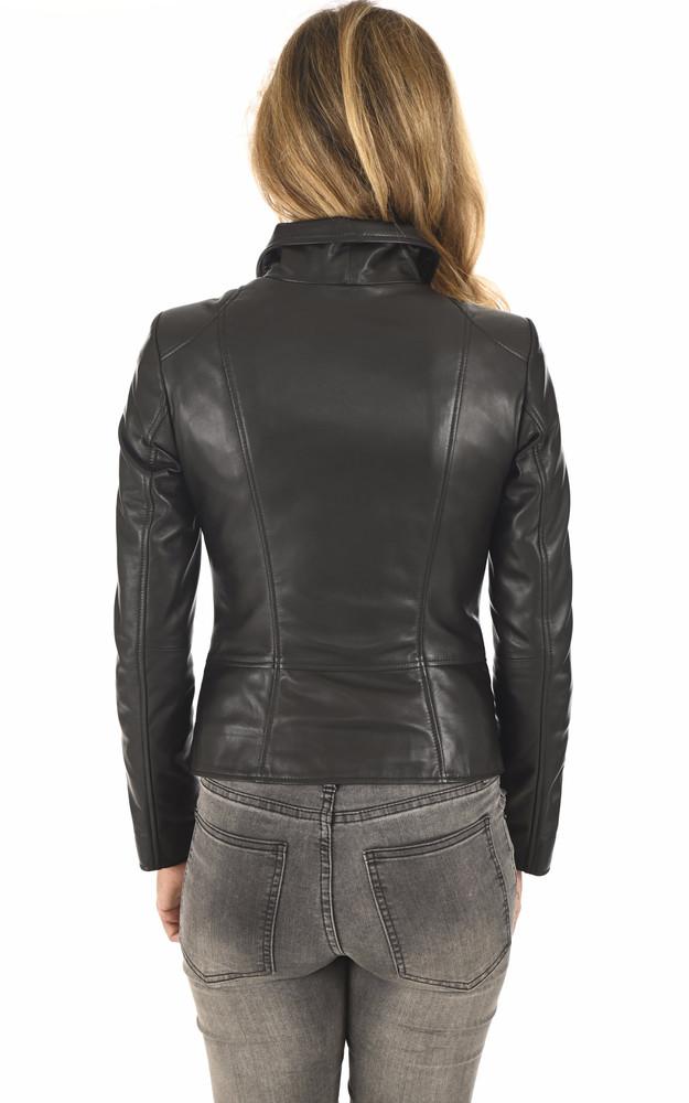 La Canadienne Blouson Cuir Agneau Noir