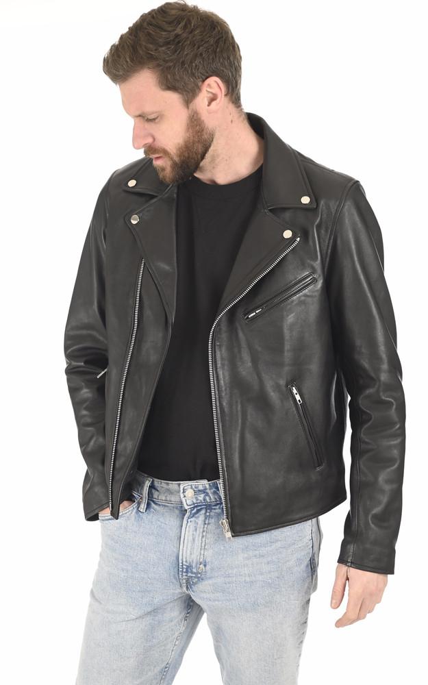 la canadienne Blouson cuir agneau noir