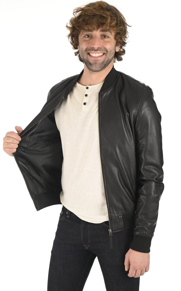 La Canadienne Blouson Cuir Agneau Noir