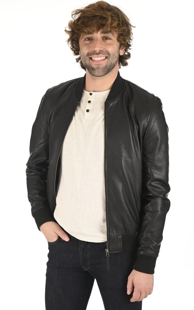 la canadienne Blouson cuir agneau noir