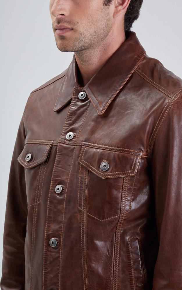La Canadienne Blouson Cuir Baker Marron