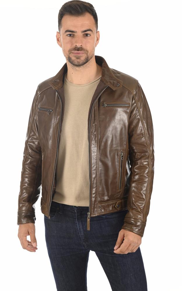 La Canadienne Blouson Cuir Buffle Erico Hood Mocca