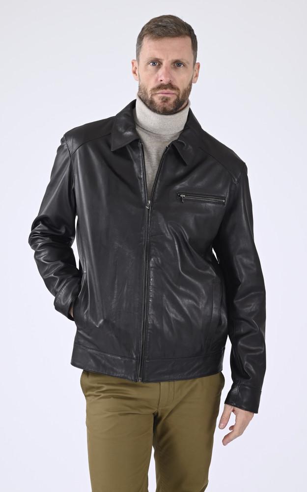 la canadienne Blouson cuir confort noir